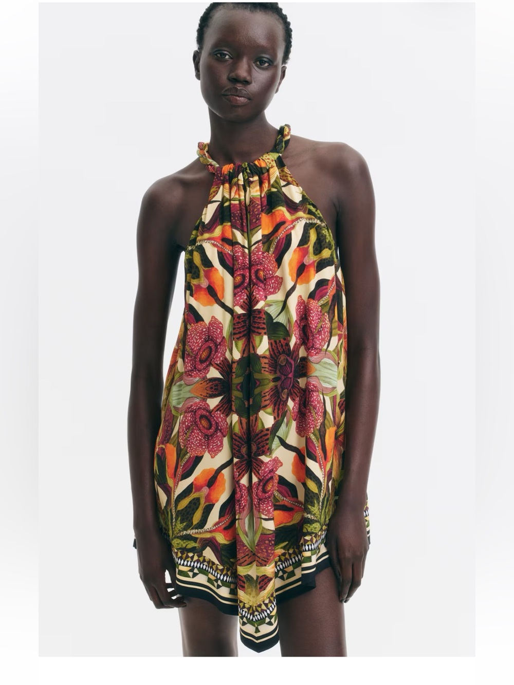 PATTERNED HANDKERCHIEF DRESS - Picture 2 of 5